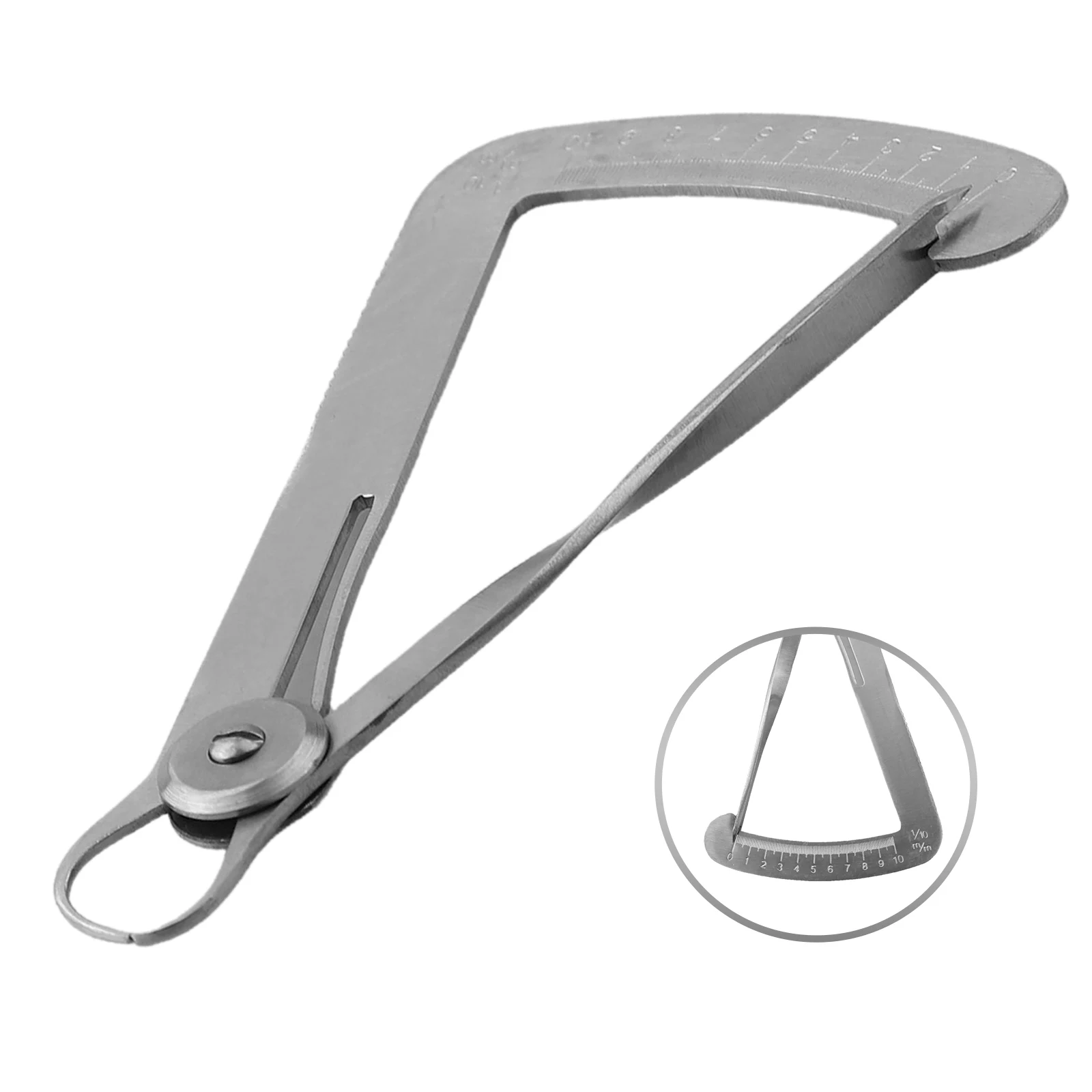 Measuring Instrument Caliper Measuring Tool 0-10mm Measurement Range Metal Material Precise Scale Triangular Dental Gauge