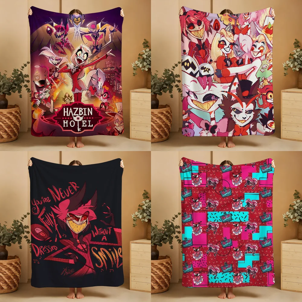 H-HotelS-ES Blanket H-HazbinS-ES Throw Super Cosy Plush Living Room Sofa Couch Childish Birthday Gifts