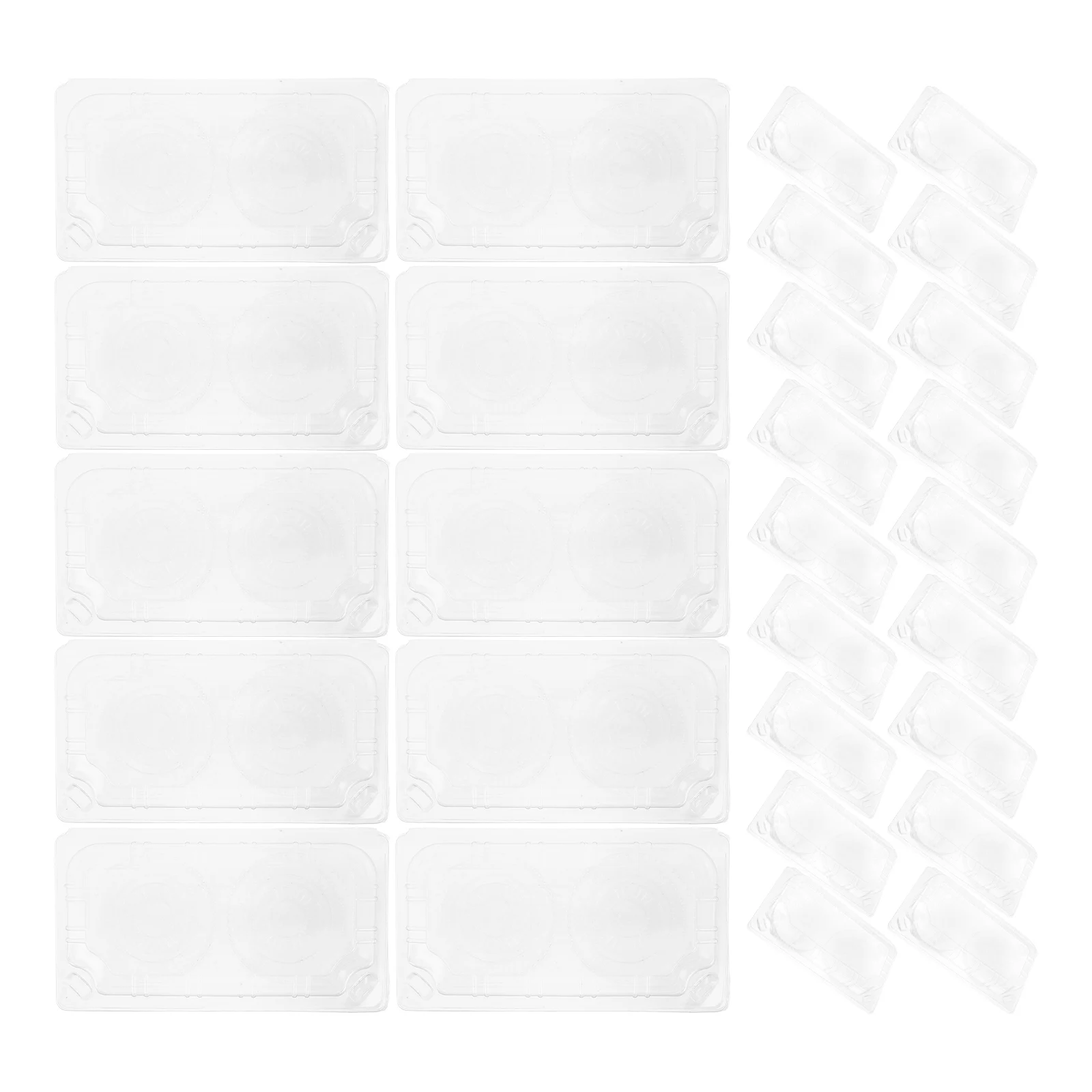 

100 Pcs Egg Tart Packaging Box Clear Plastic Dessert Containers Bakery Boxes Food Packaging Large Capacity Cake Holder