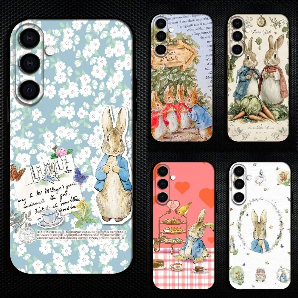 

LovelyP-Peter Rabbit Phone Case For Samsung Galaxy A73,A72,A71,A70,A53,A52,A51,Others Soft Black Cover