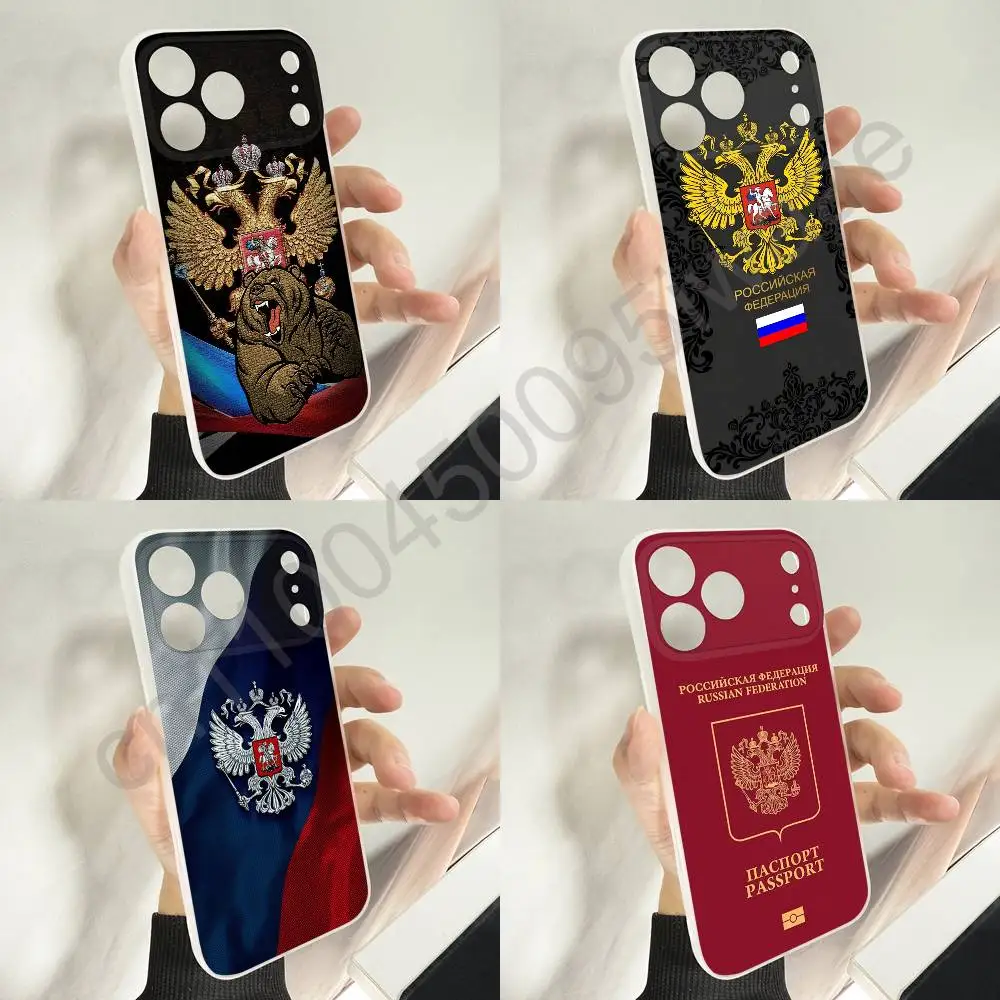 

Russian Flag Passport Emblem Map Phone Case For iPhone 11,16,15,14,13,17,12,Plus,E,Air,Mini,Pro,Max Magnetic Magsafe Soft Cover