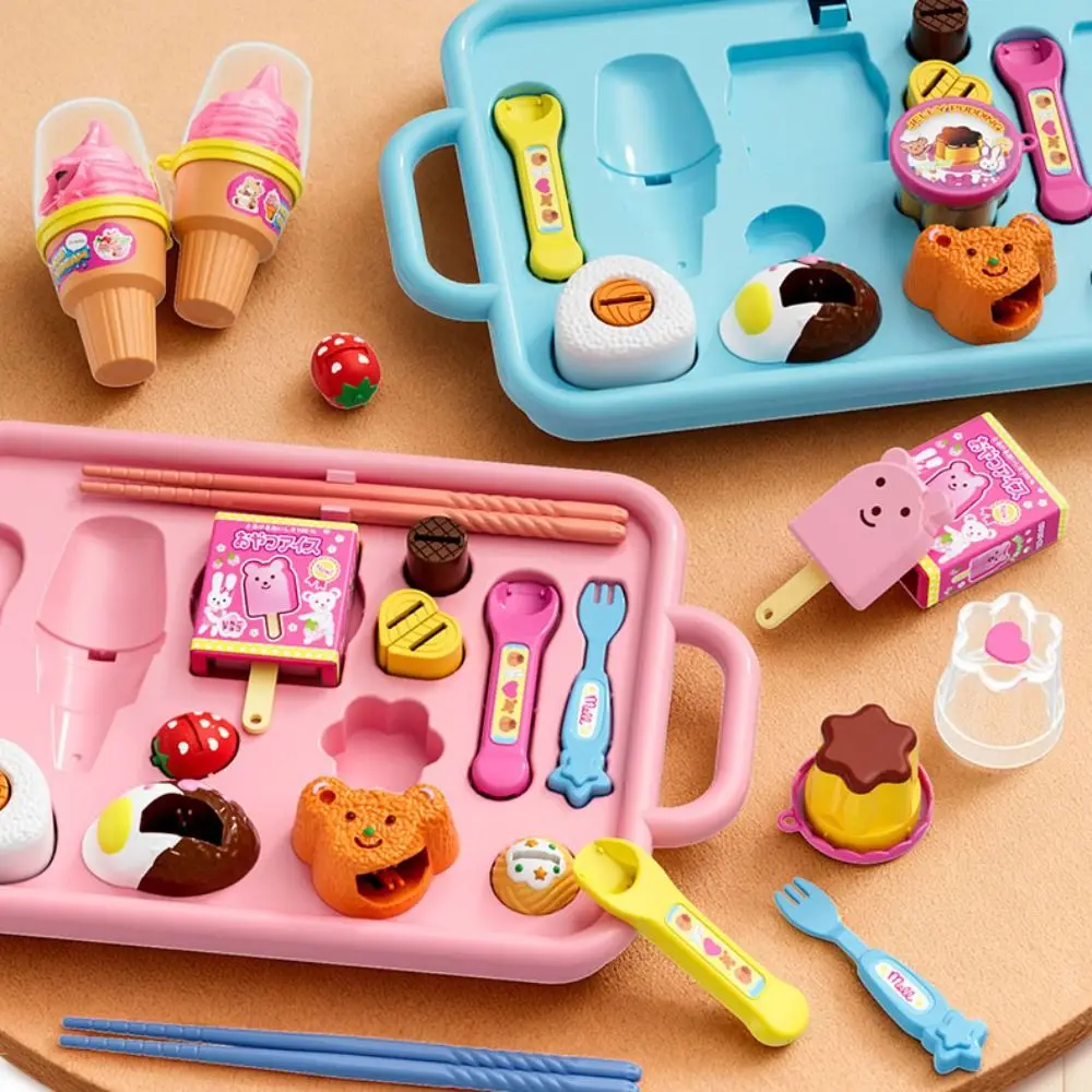 Little BearShape Budino Set di alimentazione Modello di simulazione Educazione precoce Lunch Box Giocattolo per budino Kawaii Gioco di ruolo Giocattoli per la casa