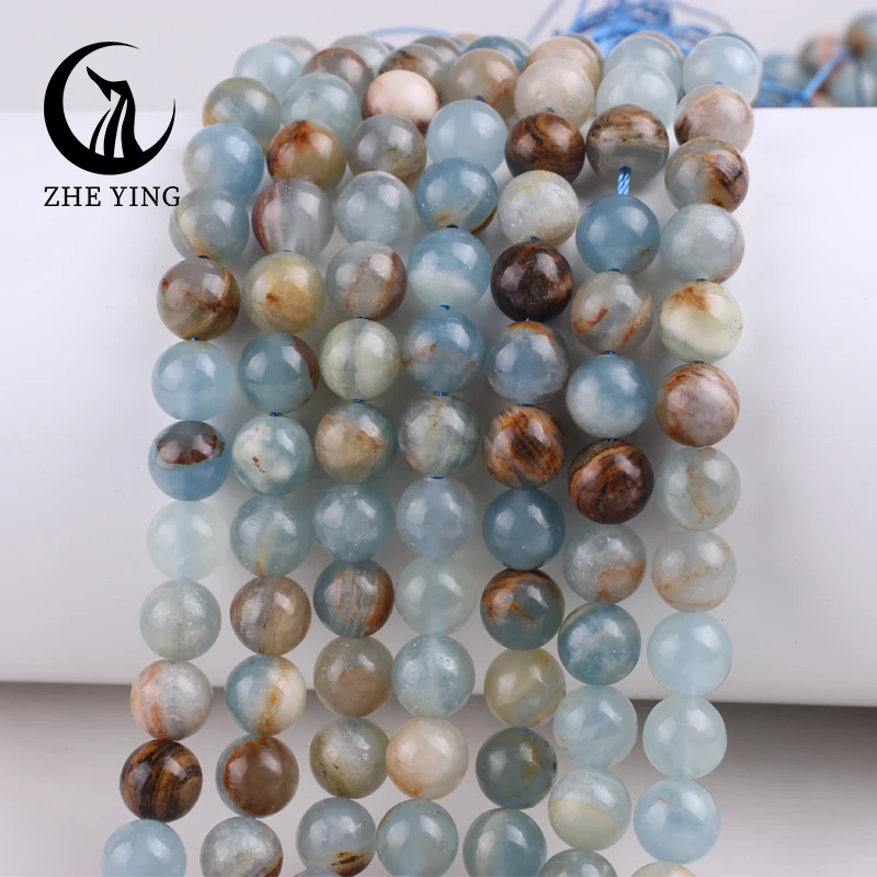 

New Natural Blue Argentina Calcite Stone Beads 6/8mm Gemstone DIY Loose Beads For Jewelry Making Accessory Bracelet Necklace 15"