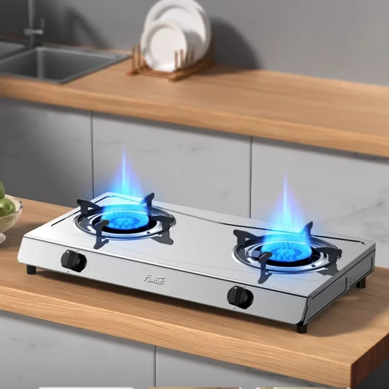 Gas Stove Double Stove Household Natural Gas Liquefied Gas Benchtop Stove Fogao Cooktop Газовая Плита Для Кухни