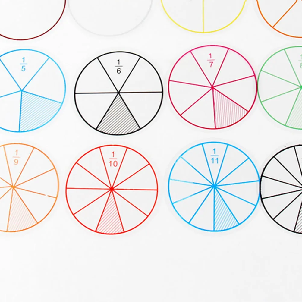 

10 Sets Fractions Manipulatives Score Display Teaching Aids Boy Colorful Education Resources