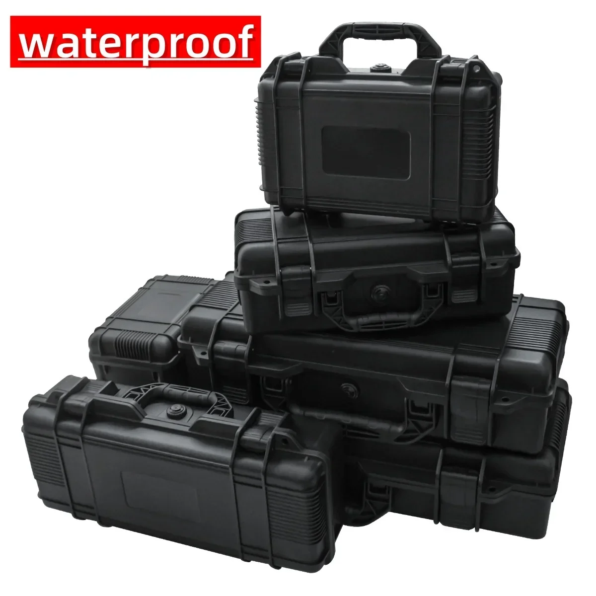 5 sizes waterproof hard shell PP carrying case portable wear-resistant and shockproof tool holder with sponge camera storage box