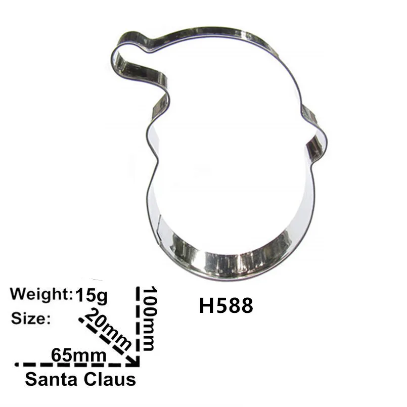 Santa Claus,Christmas hat,Christmas bell Shape Cake Decorating Tool, festival Cake Cookie Biscuit Baking Mold,Stainless Steel