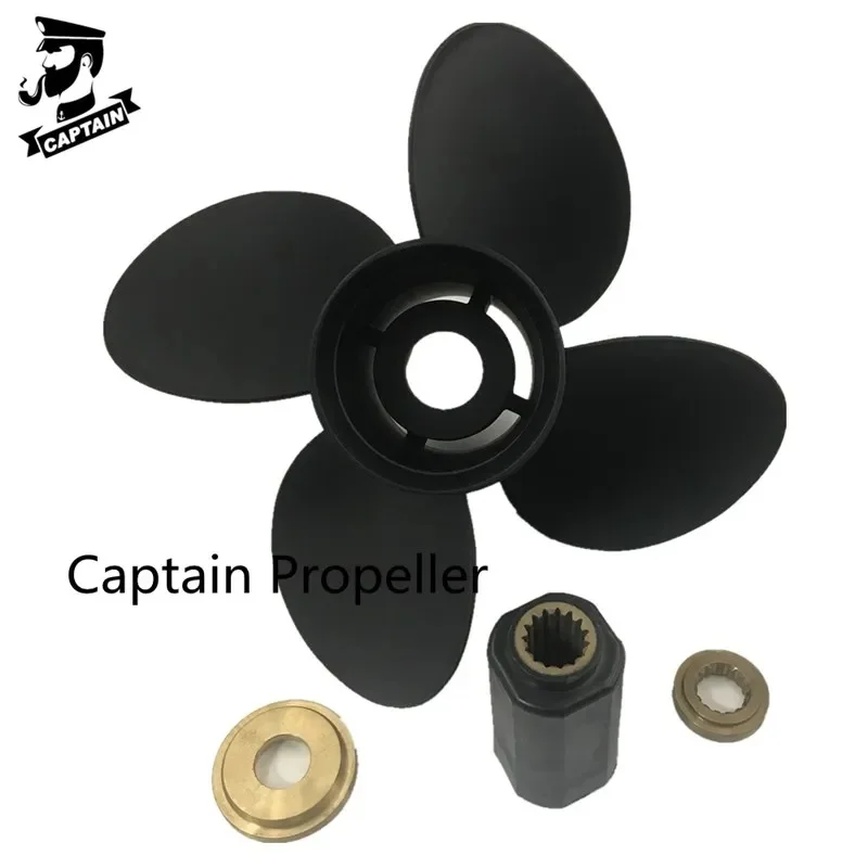 

Captain Marine Boat Outboard Propeller 4 Blade 10.3x13 Fit Suzuki Engines 40HP 50HP DT40C DT50A DF40 DF50 DT40 DT55 13 Splines