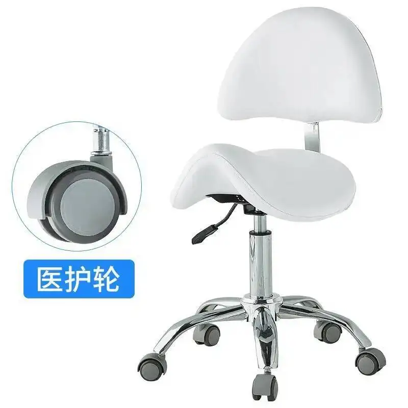 Rotating Backrest Beauty Stool Dining Chair Dressing Cafe Dentist Bar Chairs Spa Beauty Salon Stool Tattoo Master Round Stools 2