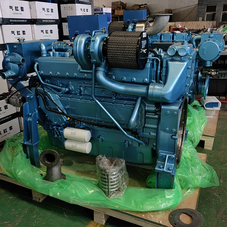 150 kw 200kw Boat Turbine Engine Motor, 12v Weichai WD10 WD615 Diesel Engine Moteur, Motor Diesel Marino De Weichai 6 Cilindros