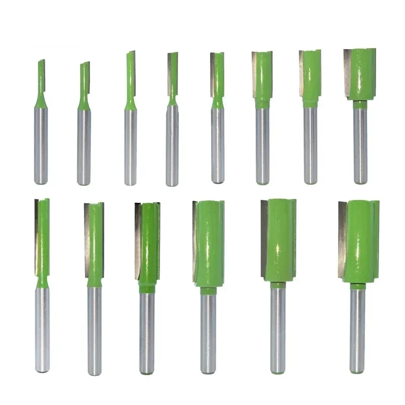 1pc 6mm Shank Straight Bit Tungsten Carbide Single Double Flute Router  Wood Milling Cutter for Woodwork Tool MC06020