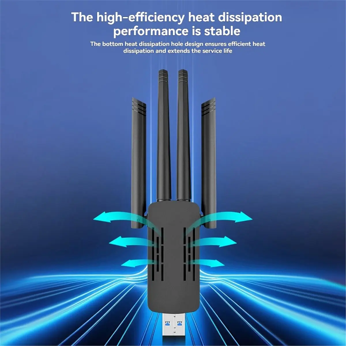 A10R AX1800 WiFi6 Wireless USB Adapter USB3.0 1800Mbps Wireless LAN Network Receiver 2.4GHz 5GHz Dual Band with 4xAntennas