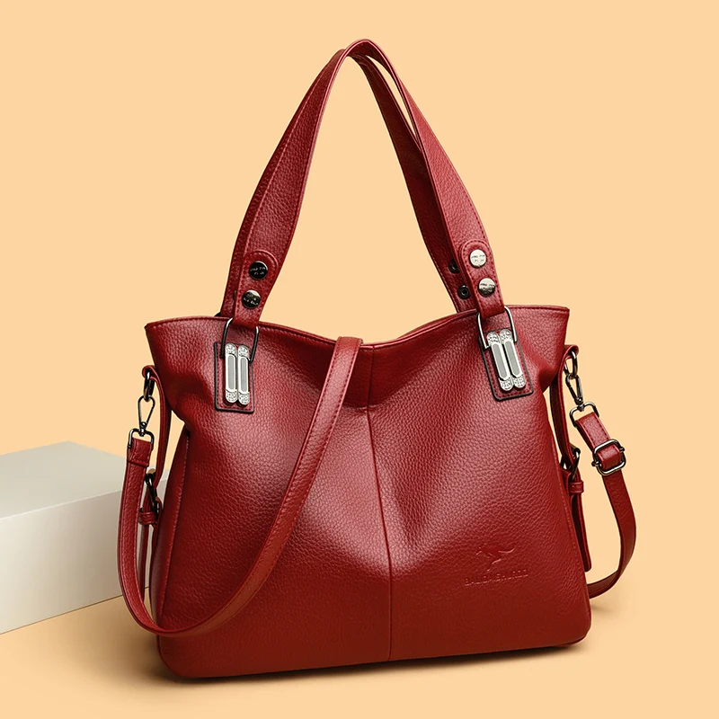 

Женские роскошные дизайнерские сумки с ручками сверху, мягкая кожаная сумка, женская однотонная сумка через плечо, сумка-мессенджер для поездок на работу