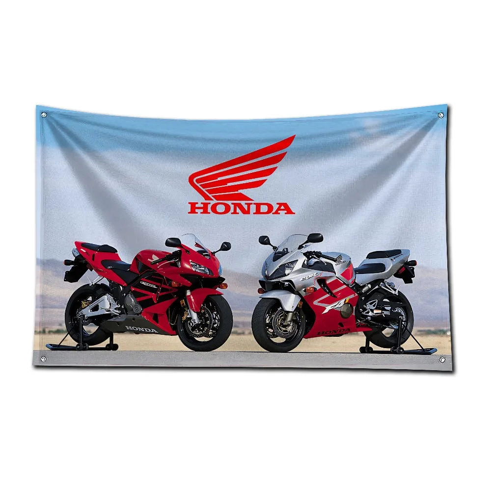 90X150CM For Honda HRC Racing Emblem Motorcycle Flag Polyester Printed Racing Banner Flag Club Bar Room Garage Decor Accessories view 4