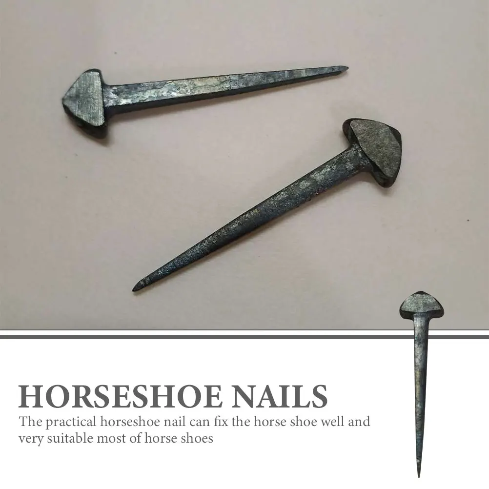 

50 Pcs Horseshoe Nails Hoof Equipment Durable Wear Resistant Practical Iron Accessories for Horse Sports Replacement
