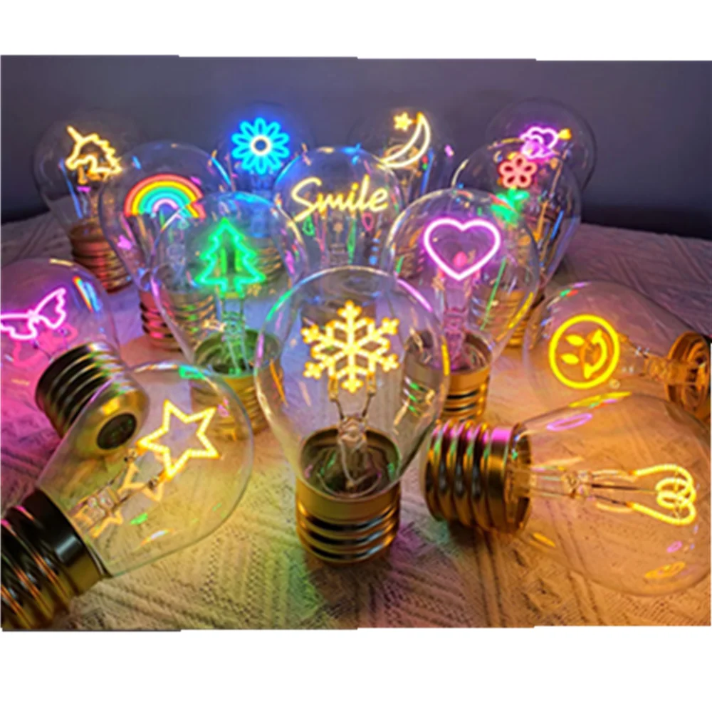 A70 5V rechargeable light bulb with one arrow through the heart modeling plasti dimmable creative decorative desk bedroom lamp