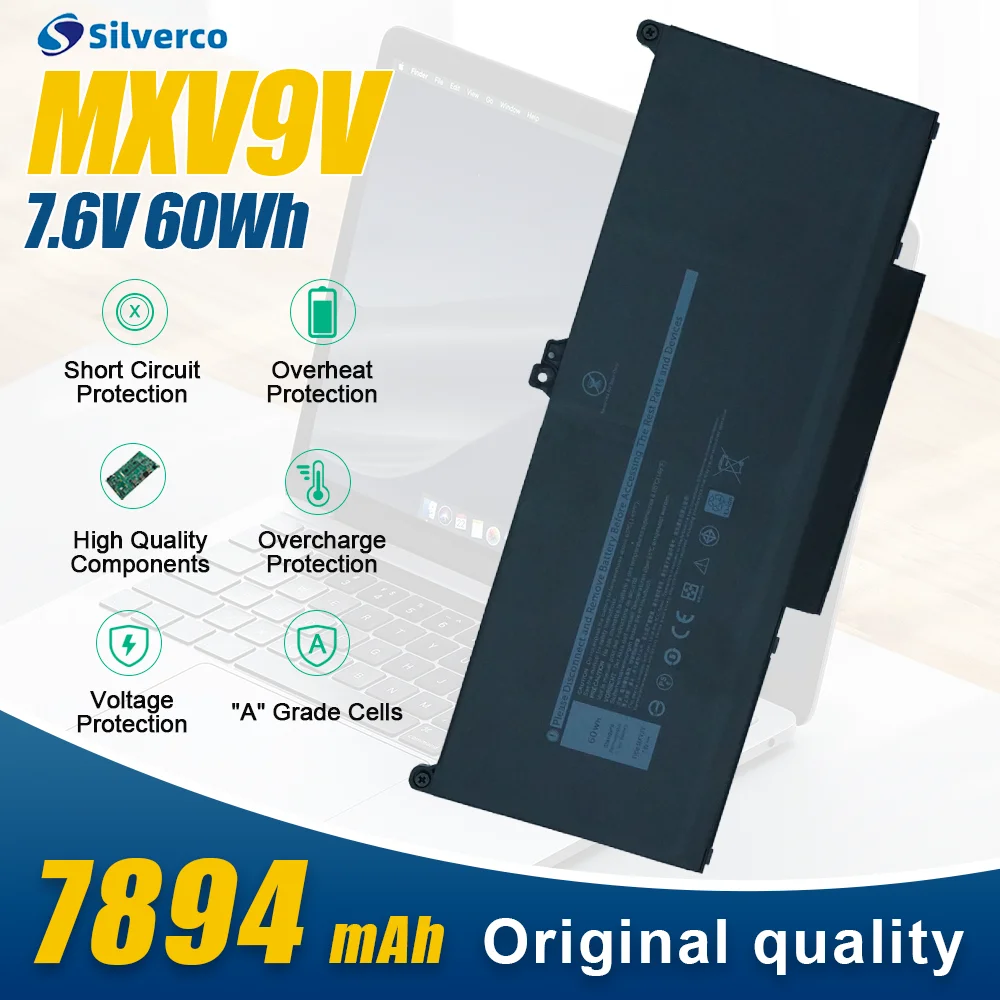MXV9V 60WH batería del ordenador portátil para DELL Latitude 7300 7400 5300 5310 5300 5310 2 en 1 serie 5VC2M 05VC2M 829MX 0829MX