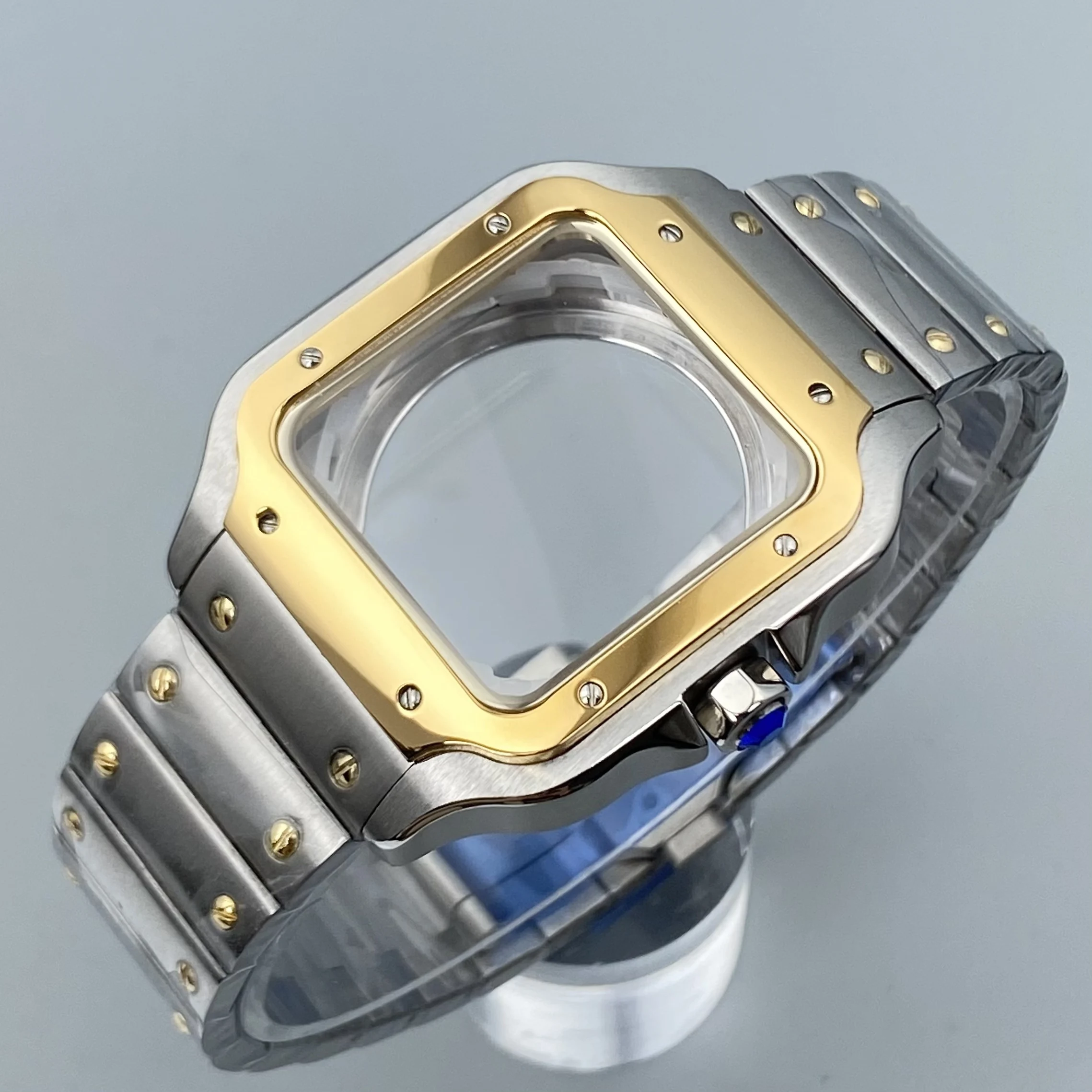 38mm Square Watch Case Set 316L Stainless Steel with Modification Parts For NH35/NH36Case Seiko Mod Accessories