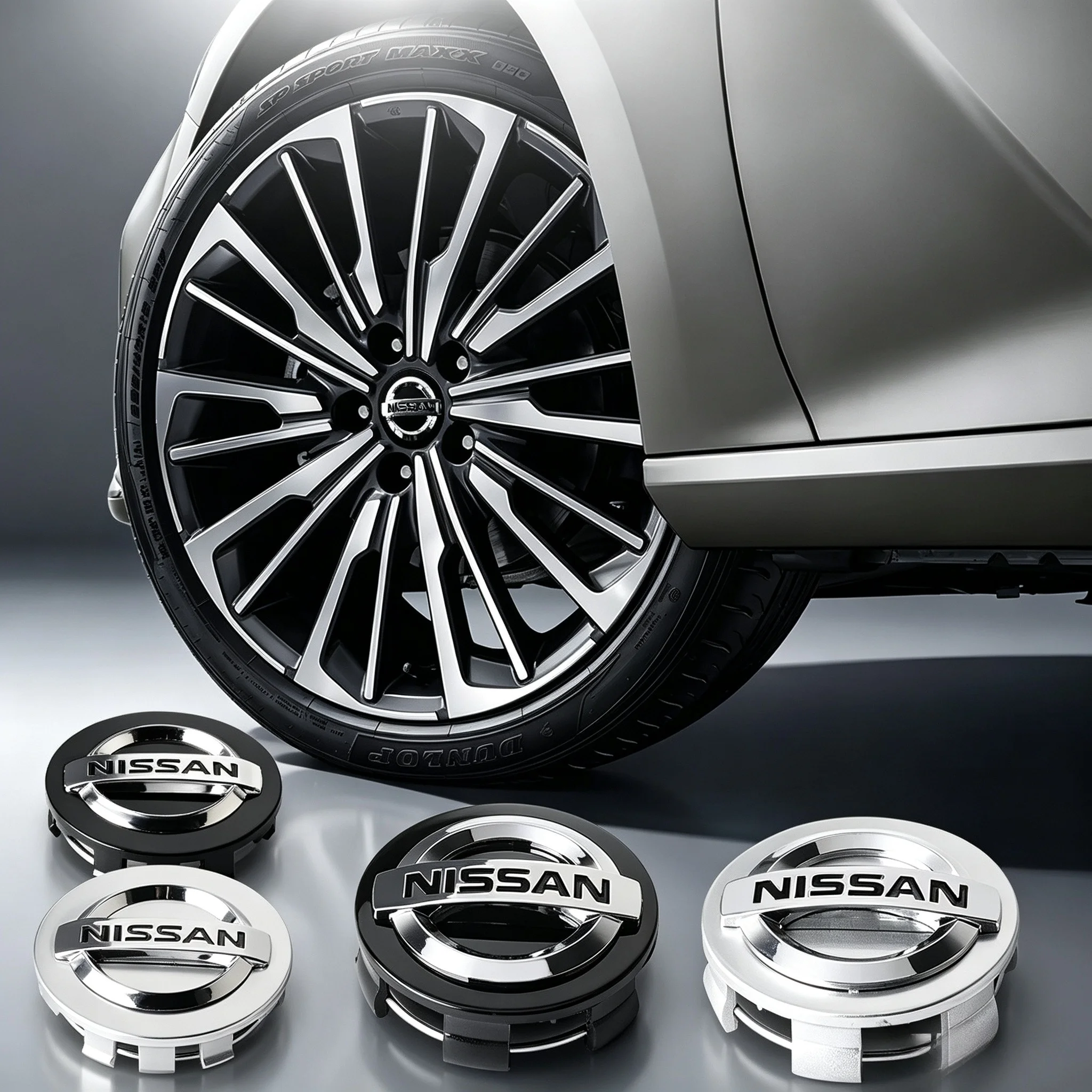 4Pcs 54/60mm Car Wheel Hub Center Rim Caps Fit For Nissan X-Trail Almera J32 Qashqai Note Tiida