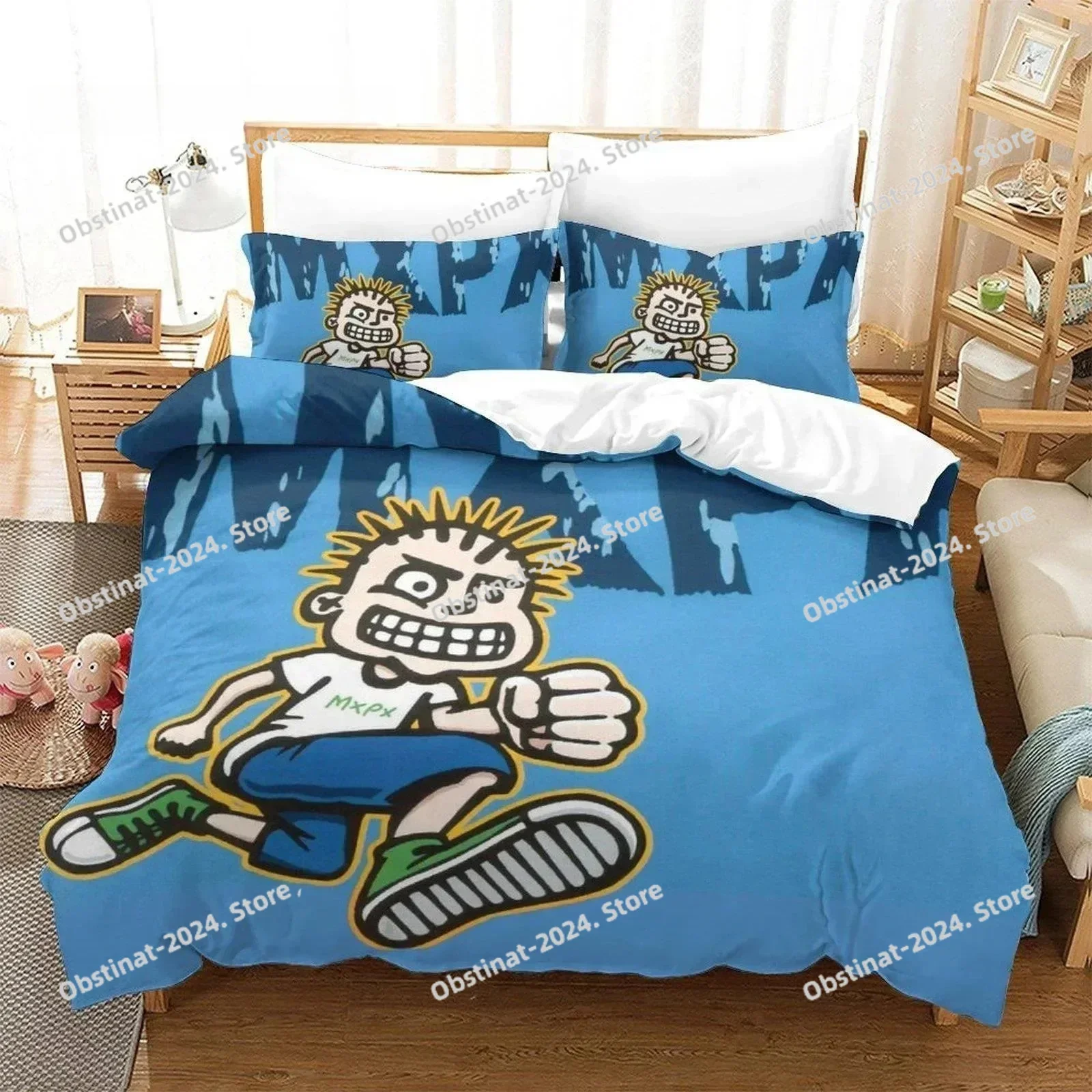 

3D Rock music Mxpx Bedding Set Single Twin Printed Bed Set With Pillowcase Duvet Cover Soft Single Double Queen Super King Size