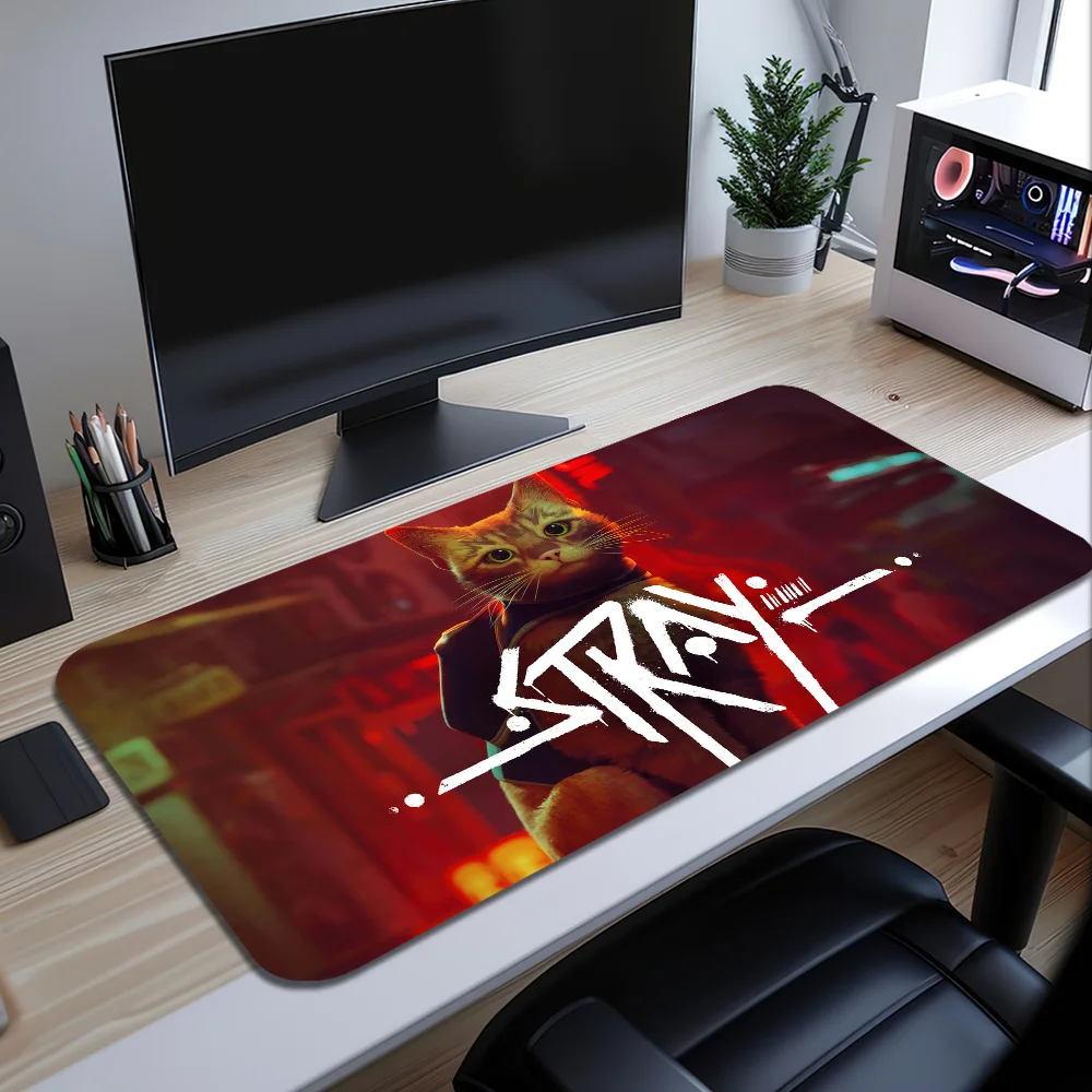 

Коврик для мыши Game S-Stray Cat S, большой настольный коврик, клавиатура, эргономичный офисный резиновый игровой ПК, нескользящий, с защитой от потерь, для дома, на заказ, лучшая цена