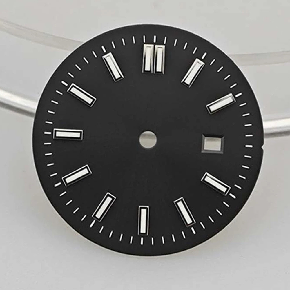 

24.2mm Watch Dial Mechanical Watch Accessories for NH05/NH06 Movement Green Luminous Dial NH05 Single Calendar Watch Face