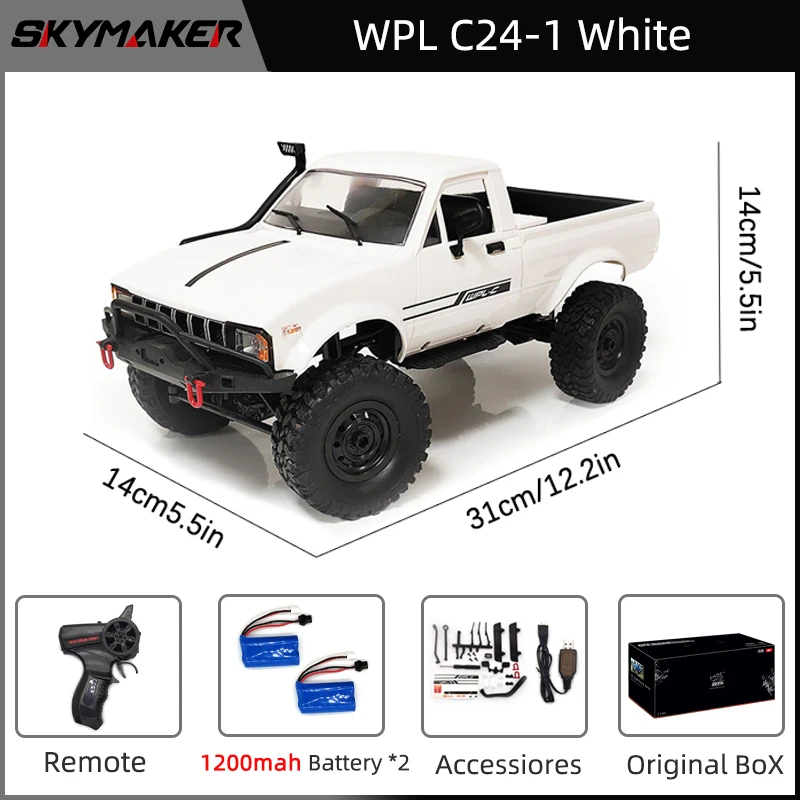 WPL C24-1 フルスケール RC カー 1:16 2.4 グラム 4WD ロック
