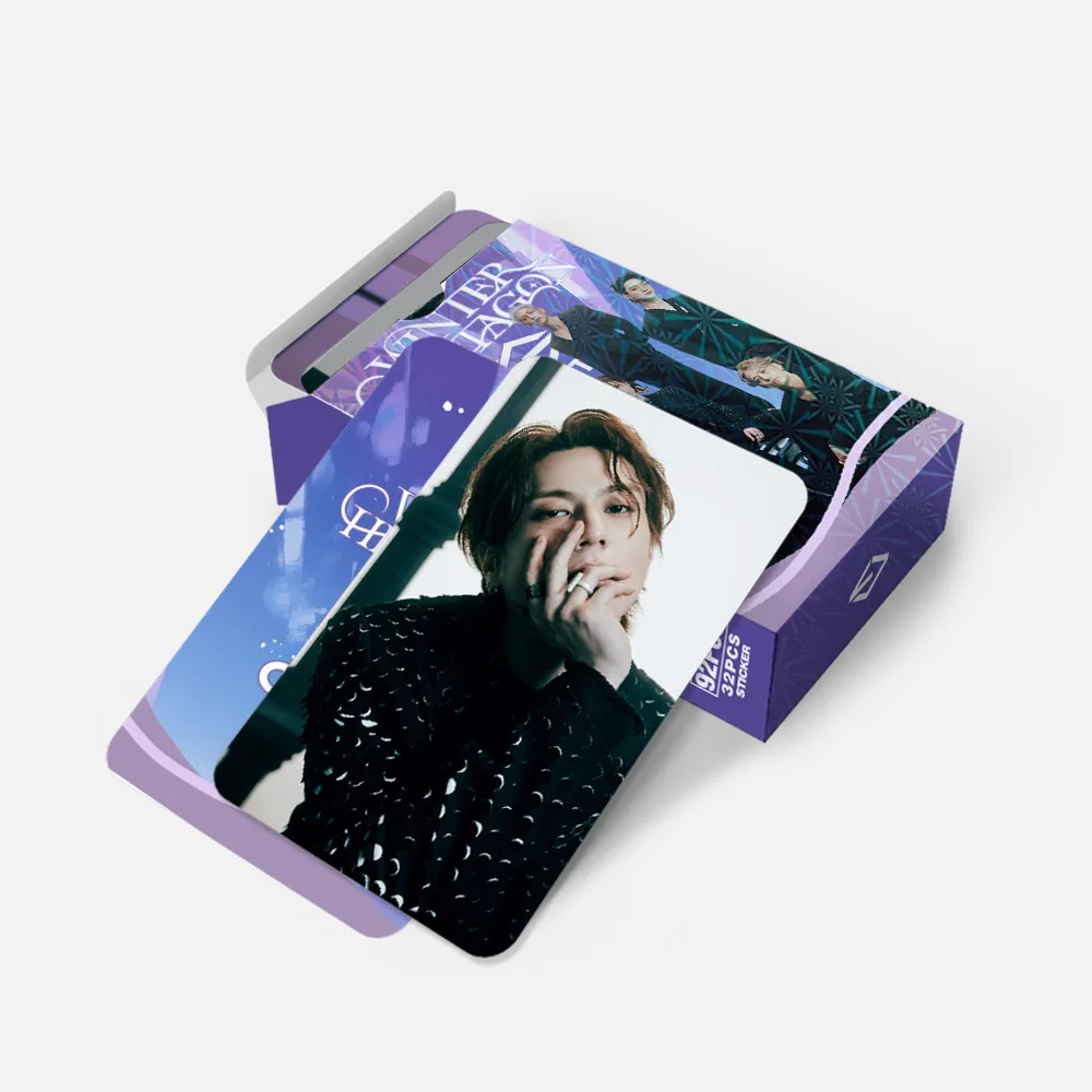 92Pcs/Set GOT7 Idol New Album WINTERHEPTAGON Lomo Cards Jackson Jay B JinYoung Mark HD Printd Photocards And Sticker Fans Gift