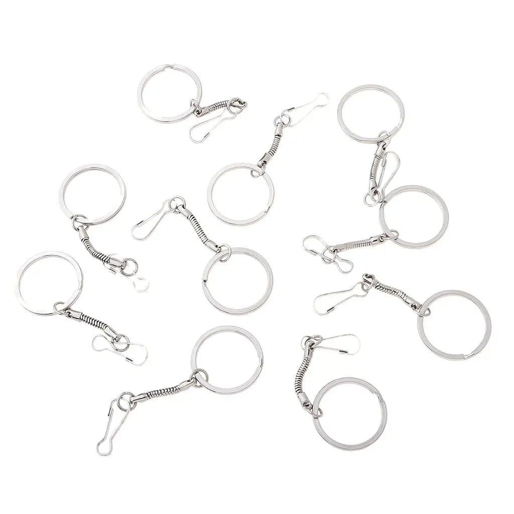 10Pcs Keychain Carabiner Clip Quick Release Snap Hook Key Organizer Holder