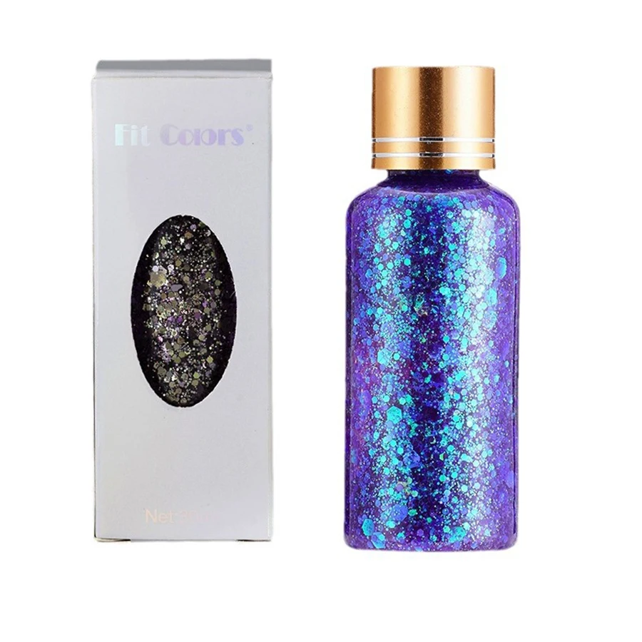 Kleurveranderende gepolariseerde glittergel Multi-actieve gezichts-/lichaams-/lippenmake-up Stage Party Bling Goddess
