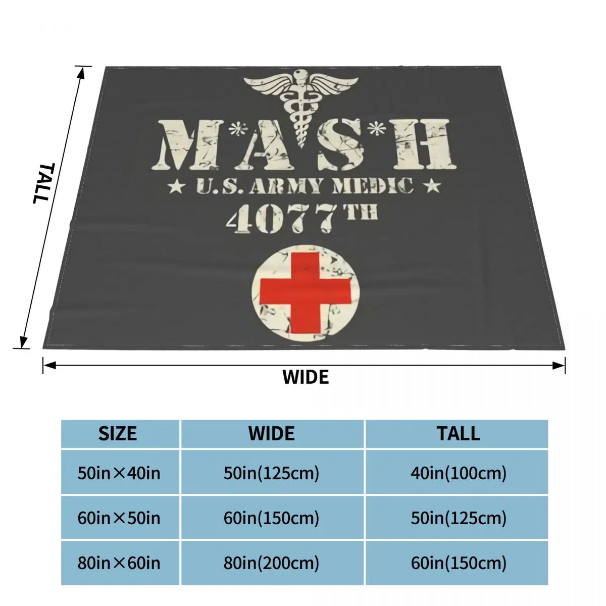 Mash ( Distressed Design ) Blanket Fleece Flannel 4077 4077th Hawkeye Kinger Alan Alda War Throw Blankets for Sofa Bedroom Quilt