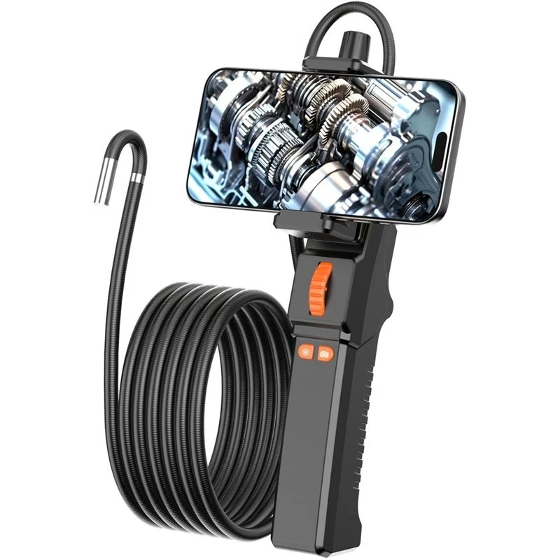 T24C Car Endoscope Inspection 6Mm 360° Articulating Borescope Camera With Integrated Light For Android/IOS Phones