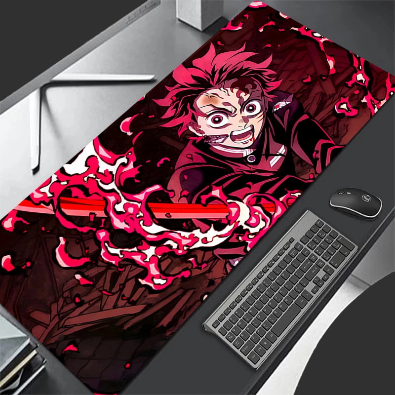 Mouse Pad Demon Slayer Gaming Laptops Keyboard Mat Deskmat Pc Accessories Desk Protector Anime Gamer carpet Tanjirou Mousepads