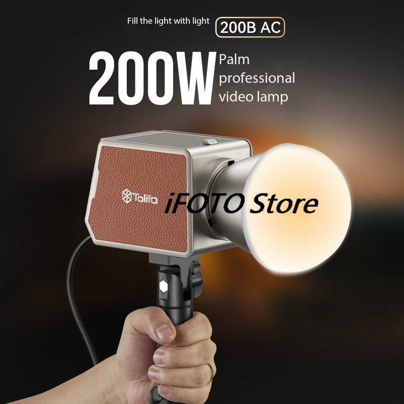 TOLIFO PL-200B 200W LED Video Light Portable COB Continuous Lighting for Vlog Video Photography Shoot