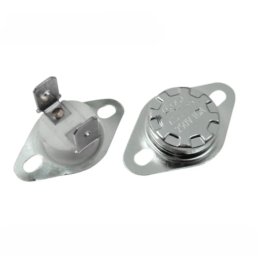 5 PCS KSD301 40C-300C AC250V 16A KSD302 Normal Closed/Normal Open 2 Pin Ceramics Temperature Control Bimetal Thermostat