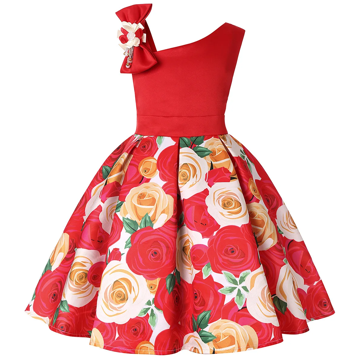 

2023 New Kids Ball Gown Christmas Dresses Child Princess Dress For Formal Wedding Party Girls Costume For 3 to 10 Years Old