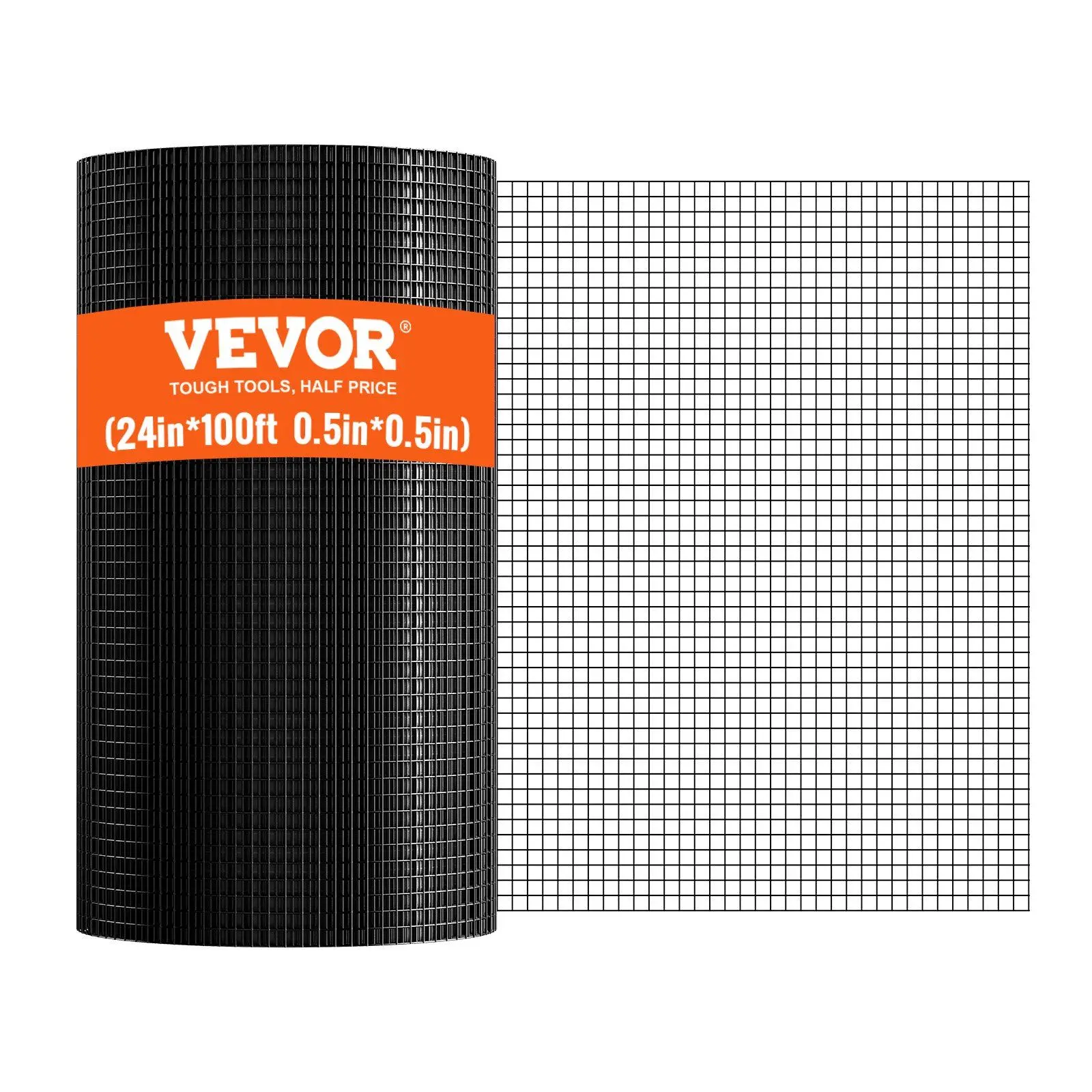

VEVOR Hardware Cloth, 24'' x 100' Galvanized Wire Mesh Roll, 19 Gauge Chicken Wire Fence Roll, Vinyl Coating Metal Wire Mesh for