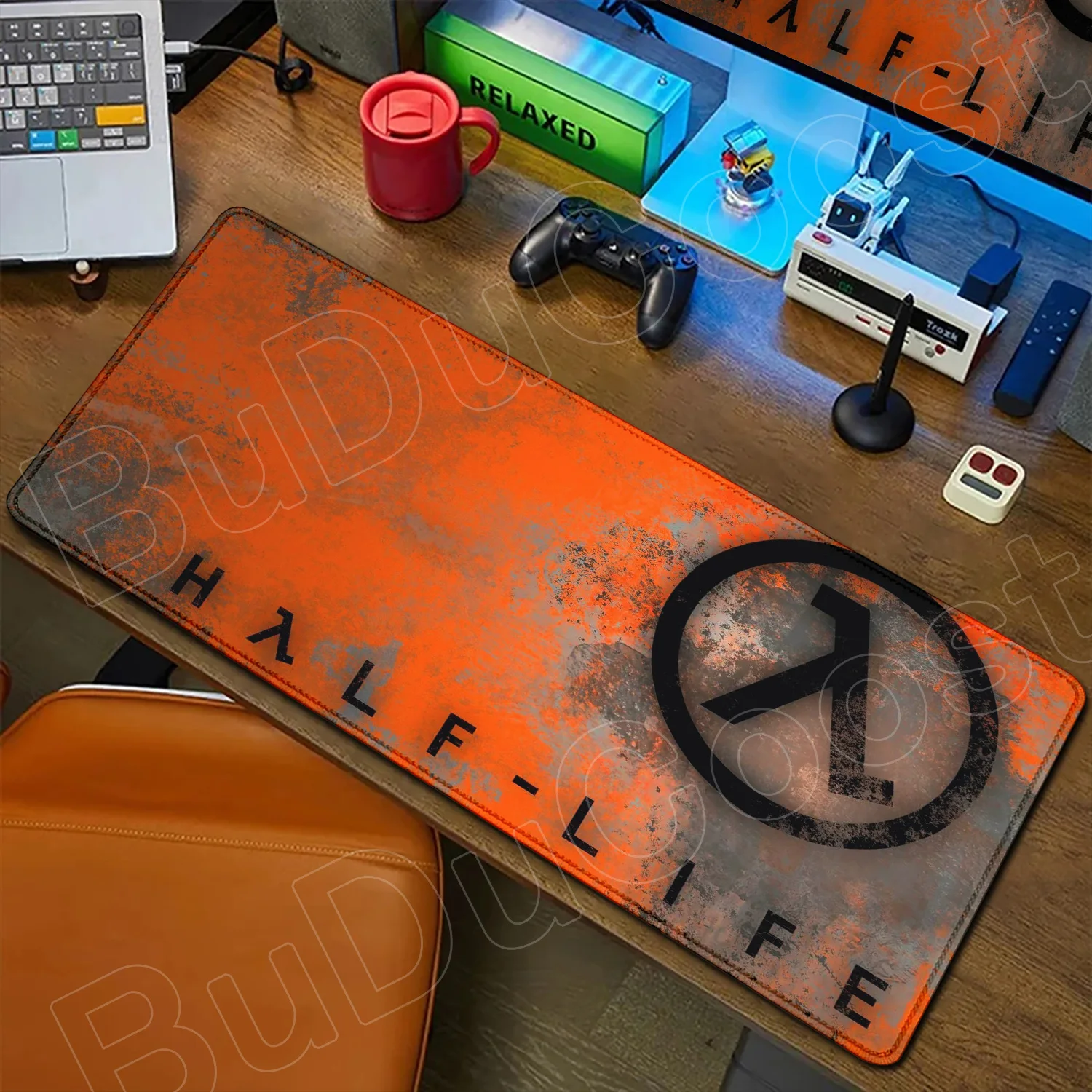 Large Gaming Half-Life Logo Mouse Pad Computer Mousepad 400x900mm PC Gamer Non-slip Mausepad Laptop Mouse Carpet HD Keyboard Mat