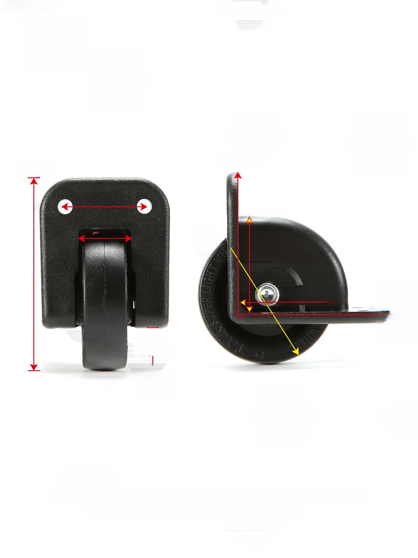 Travel Luggage Parts Single Direction Total Orientation Wheel Leather Cloth Suitcase Foot Wheel Replacement Repair