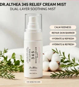 Dr.Althea 345 Relief Cream Mist Korean Dual Layer Face Mist Panthenol Centella Soothing Hydrating Spray Repair Skin Barrier Calm