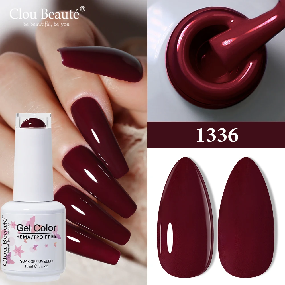 Clou Beaute 15ml Autumn Colors Nail Gel Polish Nail Art Vernis Semi Permanent Nail Varnish Base Top Gel UV Ongle Manicura Polish