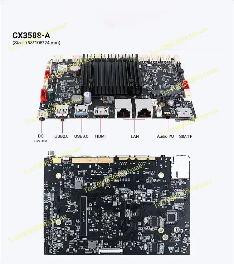 Original Factory Rockchip RK3588 Development Motherboard Octa Core AI 6.0tops 8K  LVDS 4g 8g+64g RK3588 Ubuntu/Android Board