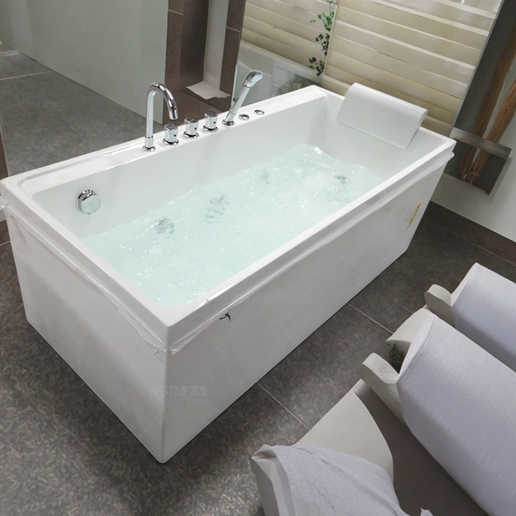 

Jacuzzis Внутренняя спа-ванна, массажная ванна для одного человека, отдельно стоящая установка, акриловые смесители для ванны, уличные ванны