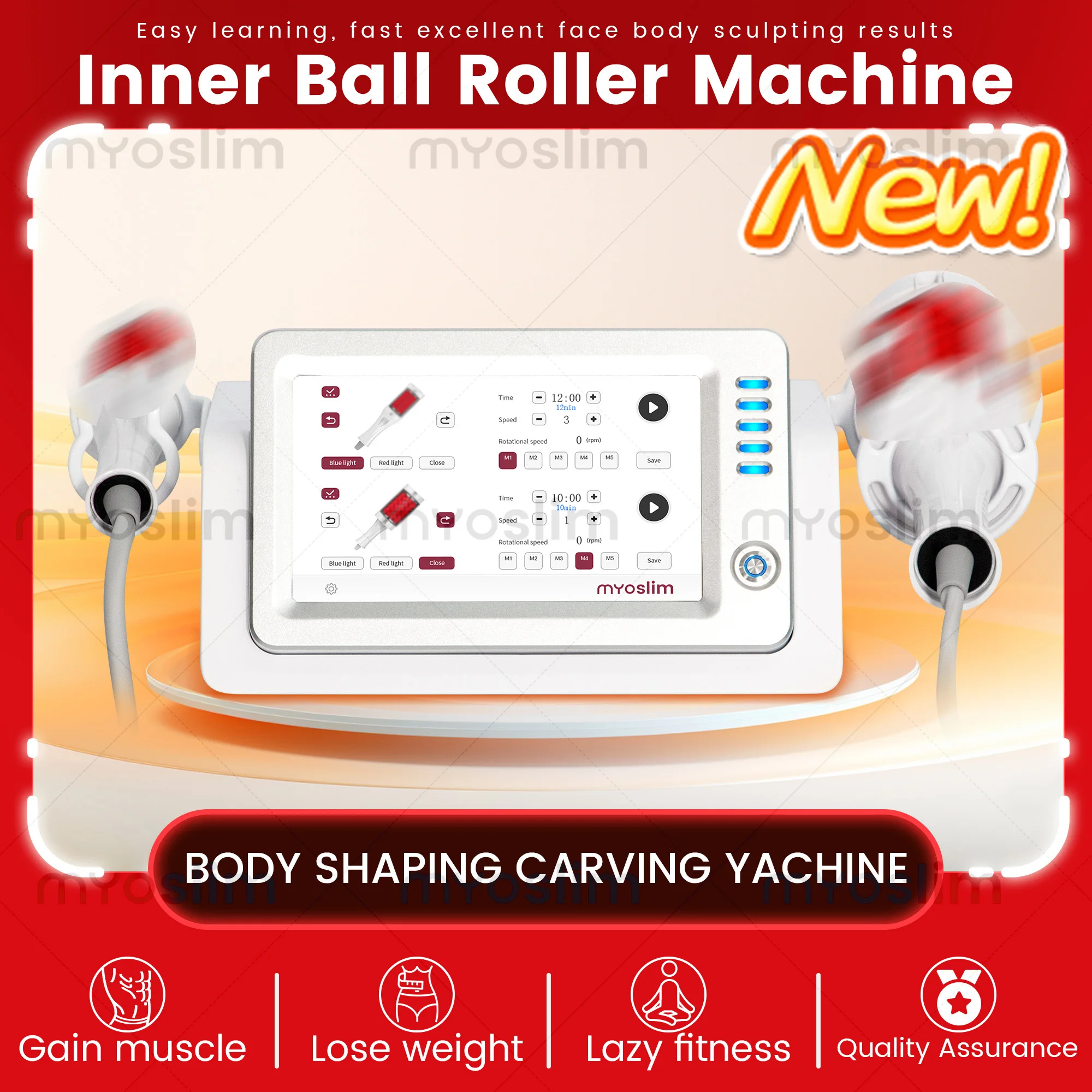 

10.1 Inch 5D Massage Contouring Device 360 Rotating Vacuum Inner Ball Roller Body Sculpting Massager & Firming and Toning Salon