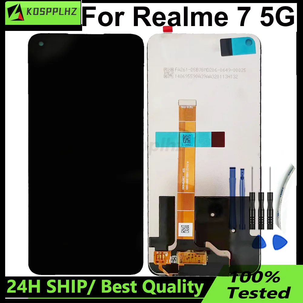 For Oppo Realme 7 LCD Display For Oppo Realme 7 Global 4G RMX2155 rmx 2155 LCD Display Screen Touch Digitizer Replacement