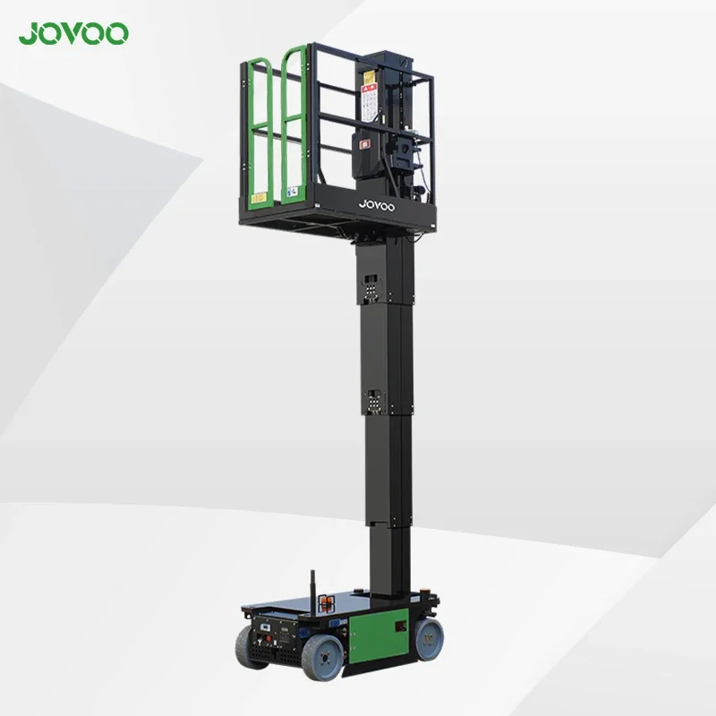 MORN 3.6m 4.8m 6m 8m Aluminum Alloy Single Mast  Telescopic Lift Vertical Platform