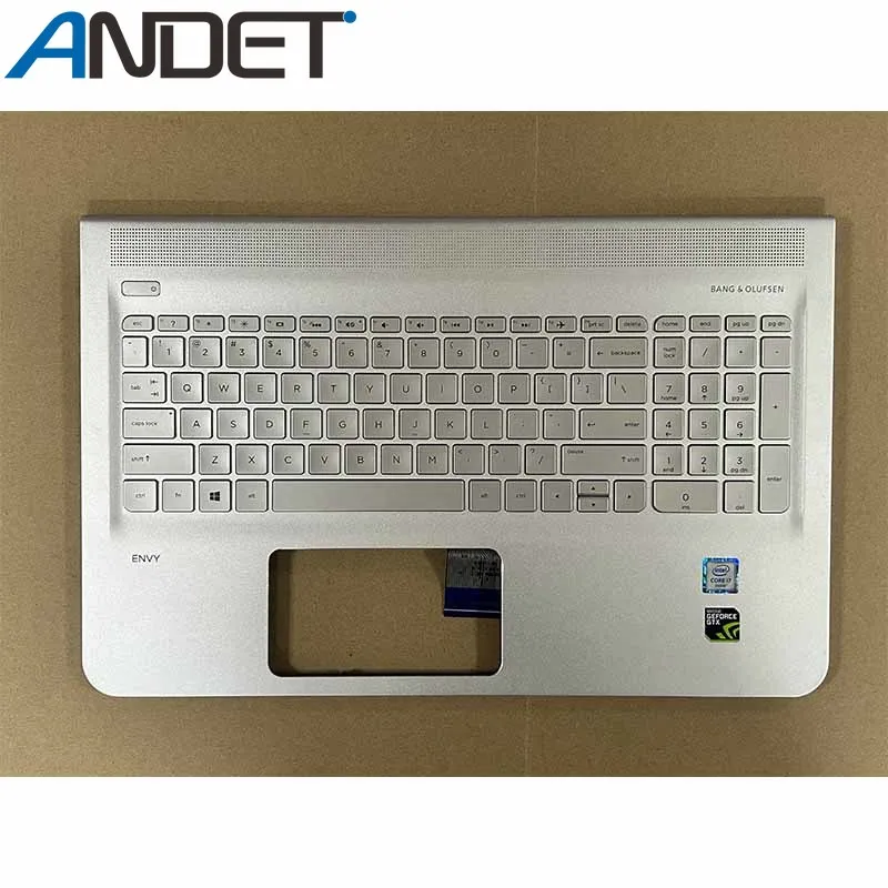 

For HP ENVY 15 15-AE TPN-C122 Silver Laptop Palmrest Upper Case Keyboard C Cover NO Touchpad Housing Accessories