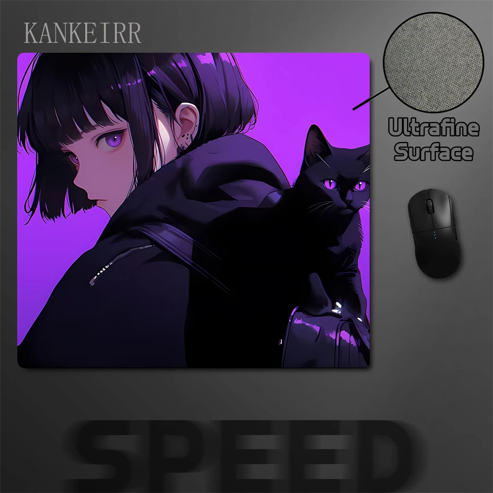 Kawaii Anime violet fille tapis de souris 450x400MM Balance e-sports tapis de souris de jeu Premium tapis de souris jeu tapis de clavier professionnel