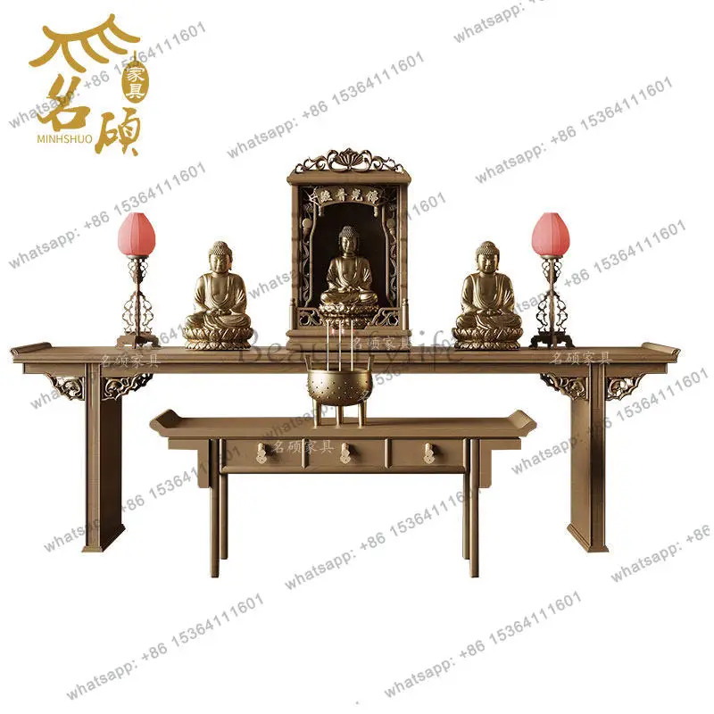 Chinese-style household solid wood entrance table entry partition case living room Shentai strip