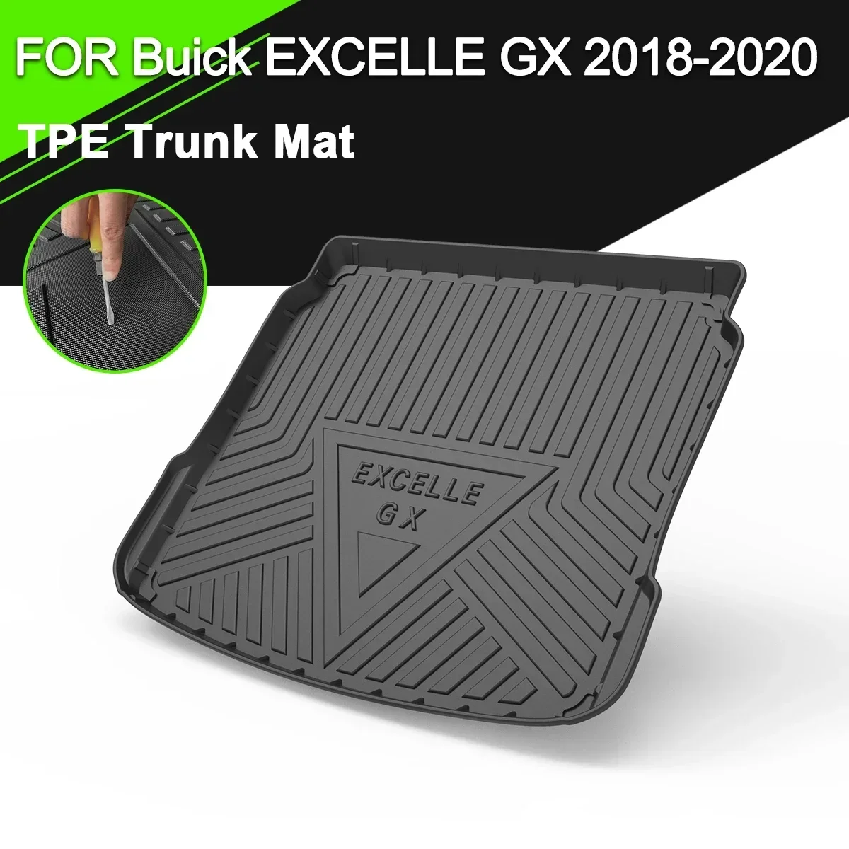 

Car Rear Trunk Cover Mat For Buick EXCELLE GX 2018-2020 TPE Waterproof Non-Slip Rubber Cargo Liner Accessories